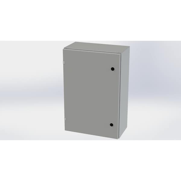 1/4 Turn Latch Electrical Enclosures, 30 in H, 10 in D, 20 in W, NEMA 3R, 4, 12, 13, Carbon Steel